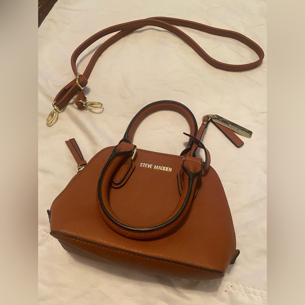 Steve Madden Small Crossbody Purse-Brown